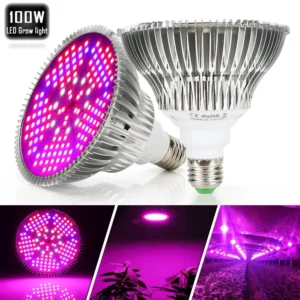 100W Led Grow Light Bulbs Full Spectrum, 150 LEDs indoor plant growing lights Lamp