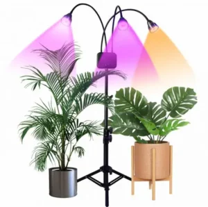 Floor Grow Lights with Stand,Full Spectrum Tri-Head 66 LEDs Plant Light for Indoor Plants