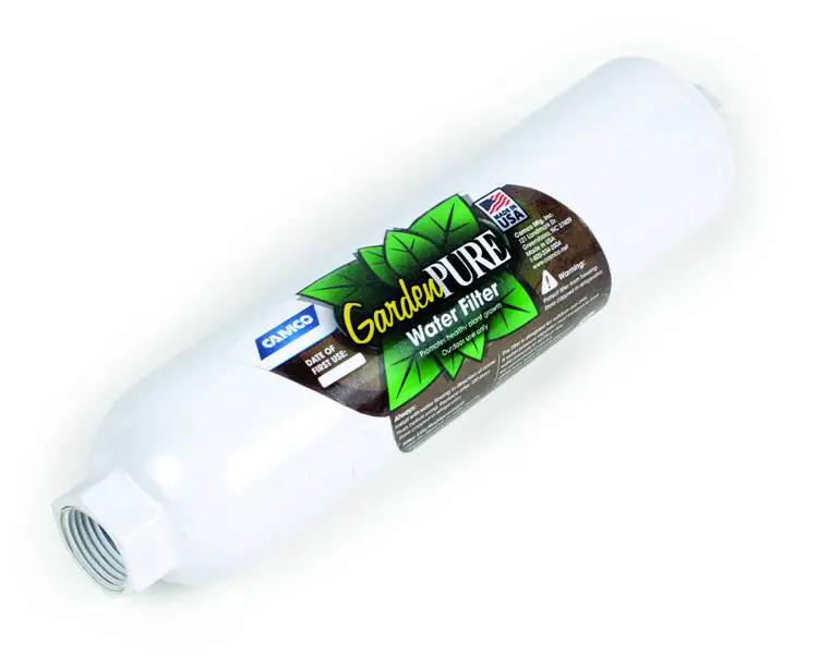 Camco GardenPURE Carbon Water Hose Filter -Filters Water from Your Garden Hose