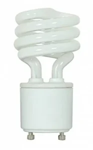 KOR 13 Watt Mini Spiral - GU24 Base - (60W Equivalent) - T2 Mini-Twist - CFL Light Bulb