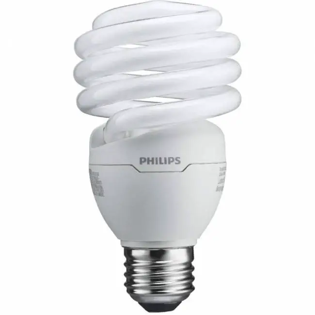 Philips T2 Spiral CFL Light Bulb: 6500K, 100-Watt, Daylight, E26 Medium Screw Base