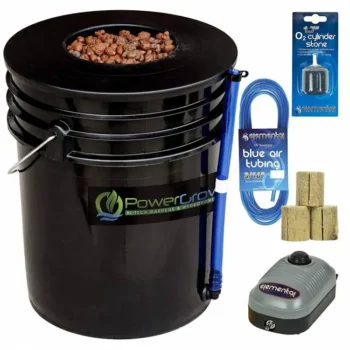PowerGrow Systems Deep Water Culture (DWC) Hydroponic Bucket Kit 5 Gallon, 6 inch