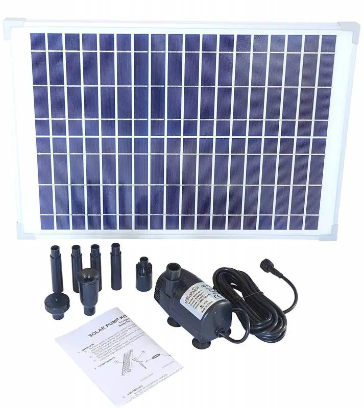 Solariver Solar Water Pump Kit - 360+GPH - Submersible Pump and 20 Watt Solar Panel