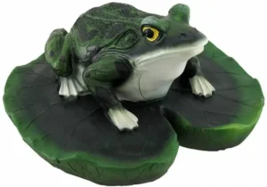 Zeckos Frog on Lily Pad Floating Pool or Pond Ornament koi pond decoration